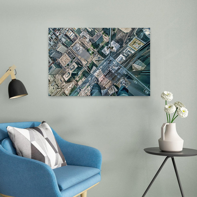 Leap Of Faith Abstract Contemporary Architecture City Wall Art by Jeff Lewis - Wrapped Canvas Print, 40.64 cm H x 60.96 cm W