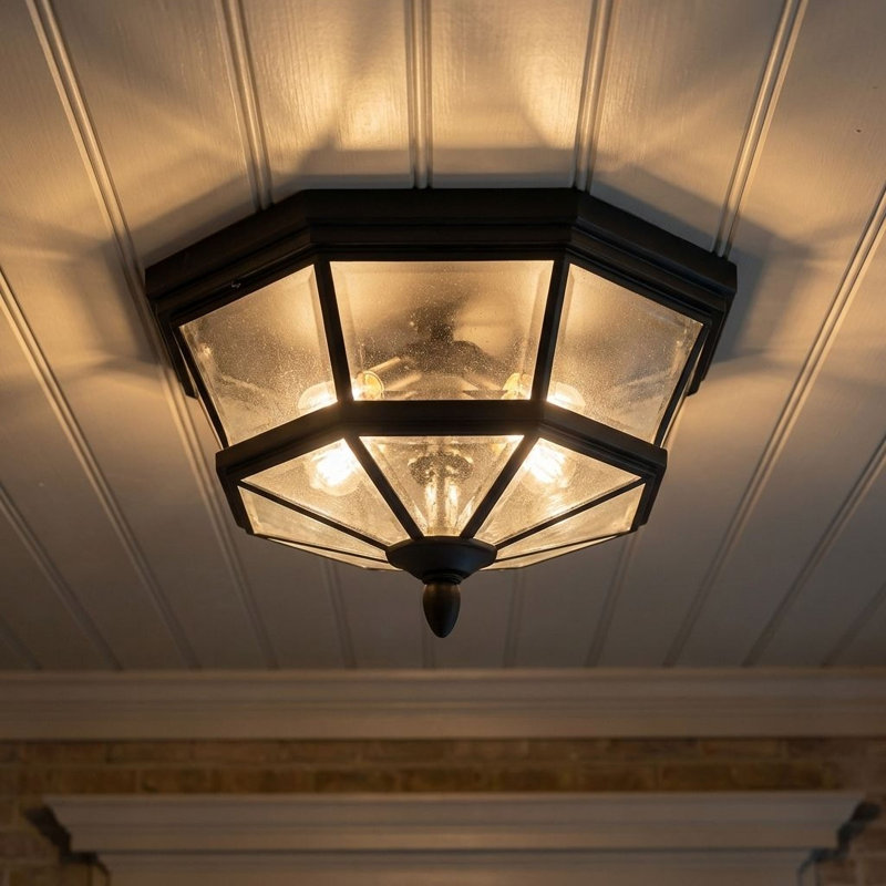 Plafonnier encastré 3 lumières 15,25 po Newbury, Noir mystique