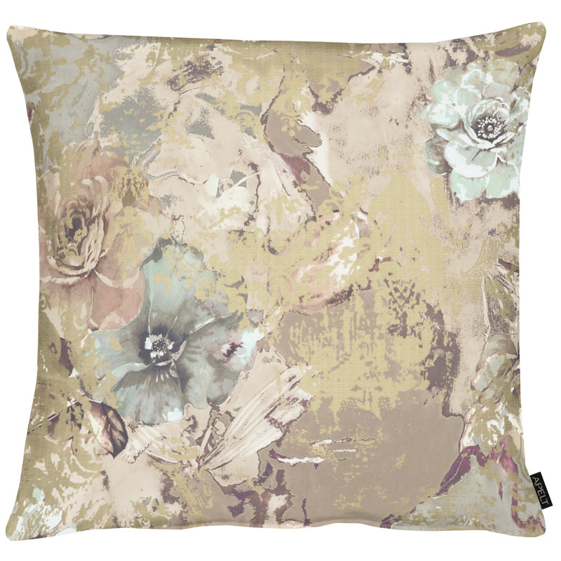 Modern Luxury Floral Square Throw Pillow Cover, Cream, 66 x 66cm