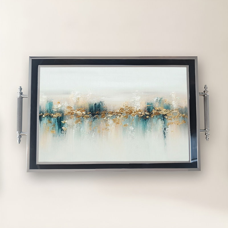 Elegant Glass Tray, 19.7 x 11.4 x 1.4 inches | 100% Durable Glass Construction | Easy to Clean with Damp Cloth | Ideal for Serving, Decorative Display, and Organizing | Stylish Addition to Home Décor