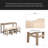 4 Piece Bar Table Set With Power Outlet,Bar Table Set With Chairs,Sofa Bar Table With Stools,Behind Couch Table With 3 Padded Stools,For Living Room,Dining Room-1153103074