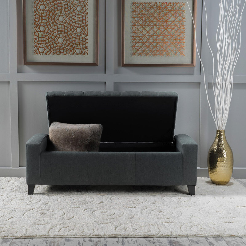 Storage Ottoman, Dark Gray