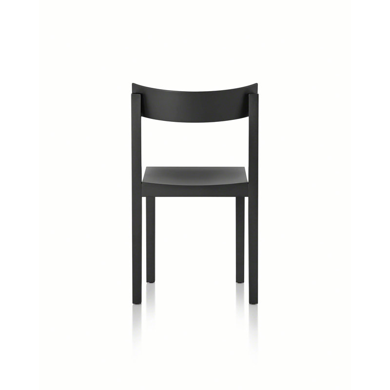 Primo Solid Wood Stacking Side Chair, Black