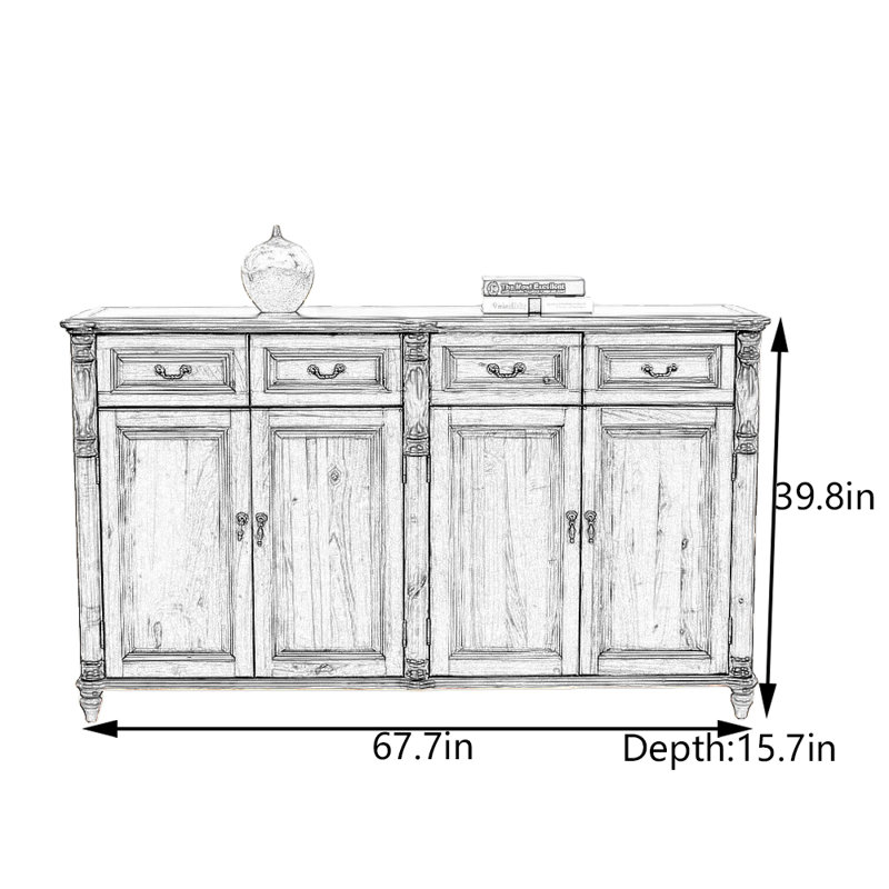Solid Camphor Wood Entryway Cabinet