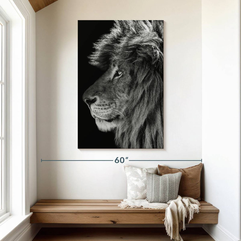 Brampt Lion Side Profile, 48" H x 32" W