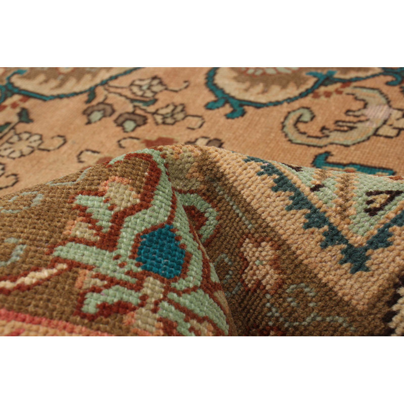 Tapis brun clair unique de 6 pi 4 po x 9 pi 6 po Antalya