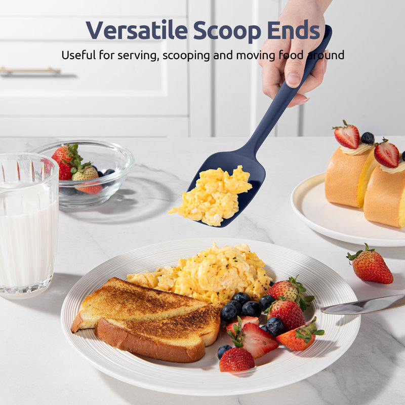 U-Taste 600ºF Heat-Resistant Silicone Spatula Set, 4-Piece BPA-Free Kitchen Baking Cooking Tools, Midnight Blue