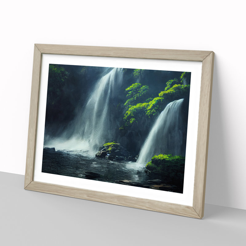 Glowing Waterfall - Single Picture Frame Print