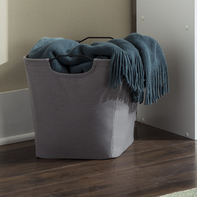 Cubeicals Wire Frame Handle Storage Bin, Dark Gray