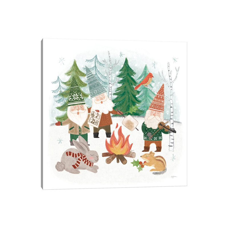 Woodland Gnomes II by Mary Urban - Gallery-Wrapped Canvas Giclée on Canvas, Wrapped Canvas, 66.04 cm H x 66.04 cm W