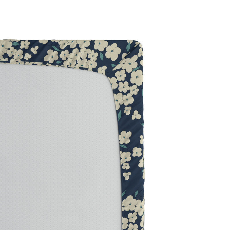 Microfiber Floral Fitted Sheet, Full Fitted Sheet