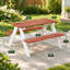 Ensemble de table de pique-nique pour enfants, table et banc extérieur en bois pour jardin.