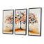 Automne orange et bleu, arbre, saisons, réflexions I - ensemble d'art abstrait mural Mid-Century-107212547-107212539