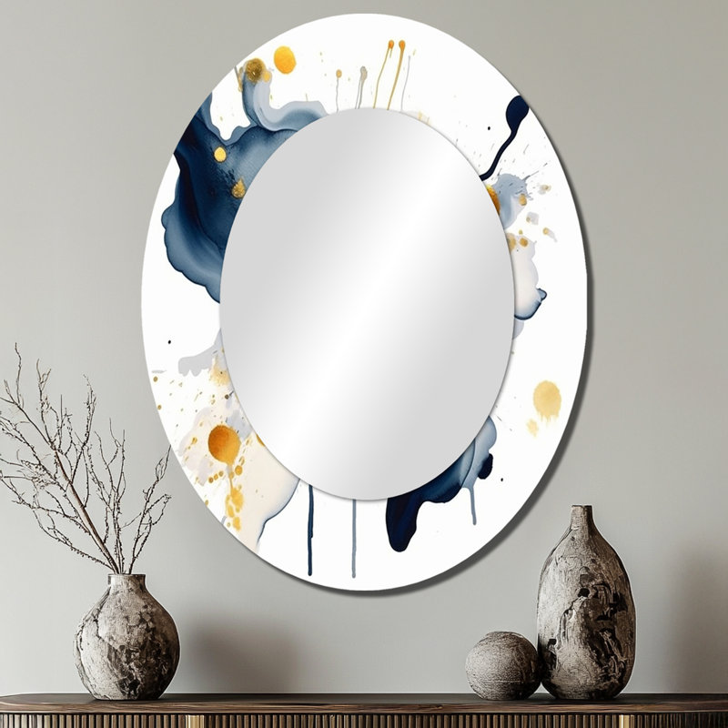 Howard - Miroir abstrait en métal, 40 po x 30 po