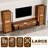 Mid Century Modern Brown Entertainment Center Walnut Finish For Tvs Up To 85'', Wood Media Console Includes Tv Stand And Glass Display Shelves For Living Room And Bedroom-345264732