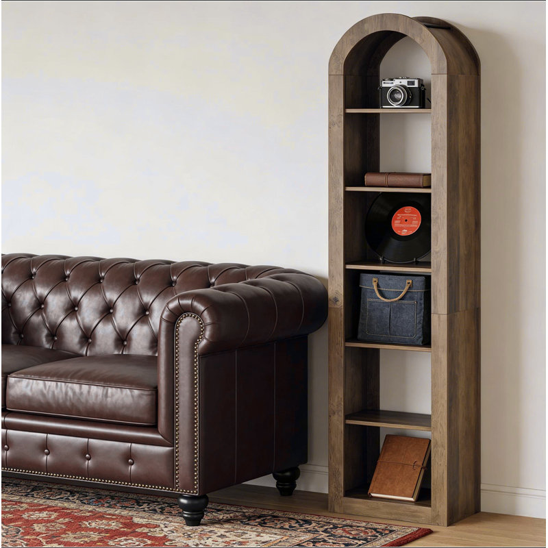 Bibliothèque ouverte, présentoir arqué, Brown