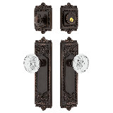 Nostalgic Warehouse Egg & Dart Entry Set with Crystal Meadows Knob
