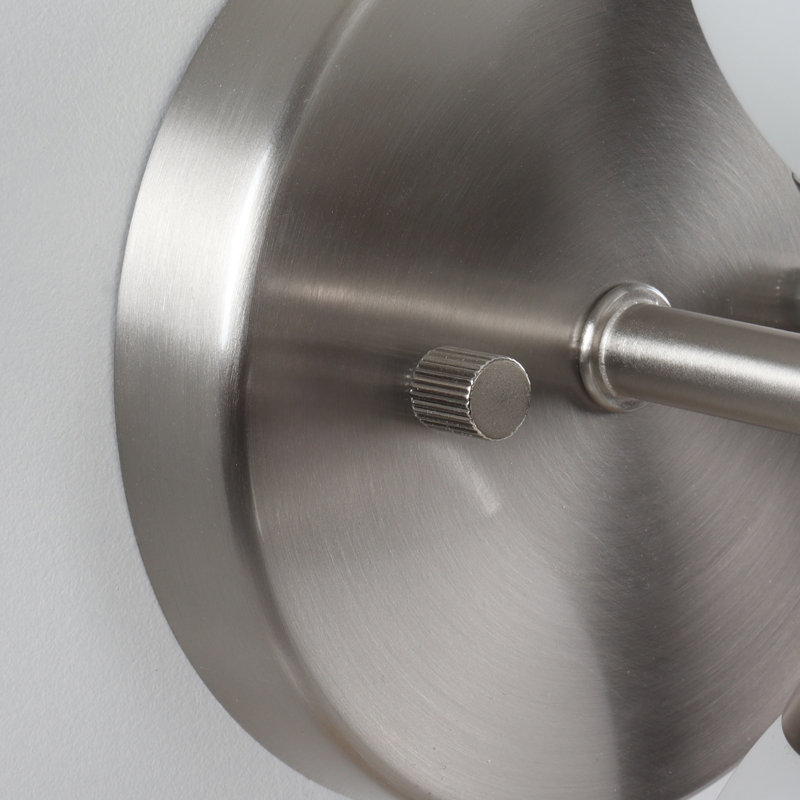 2-Light Dimmable Armed Sconce, Silver
