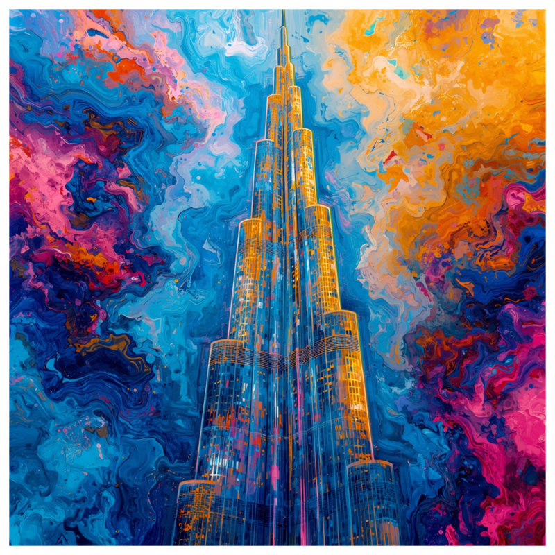 Coussins hauts Tall Skyscraper, 14 x 14 inches