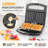 Belgian Waffle Maker, 2-Slice Nonstick With Indicator Light, Silver