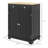 Distressed Black Sideboard With Solid Wood Countertop-802232699