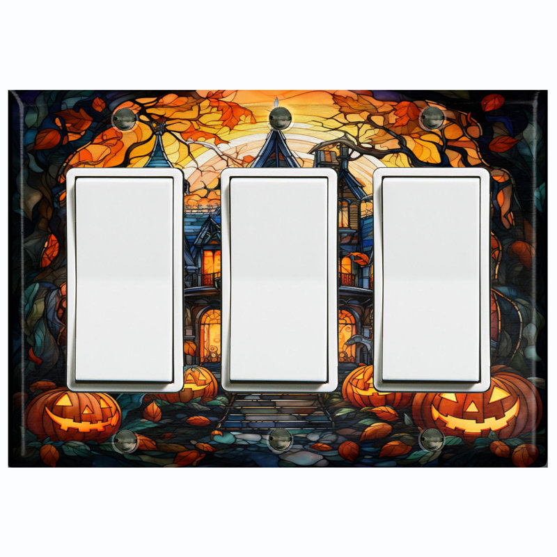 Figurine murale d'Halloween festive 3 lumières d'Halloween
