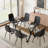 7-Piece Glass Top Dining Table Sets-2113774516