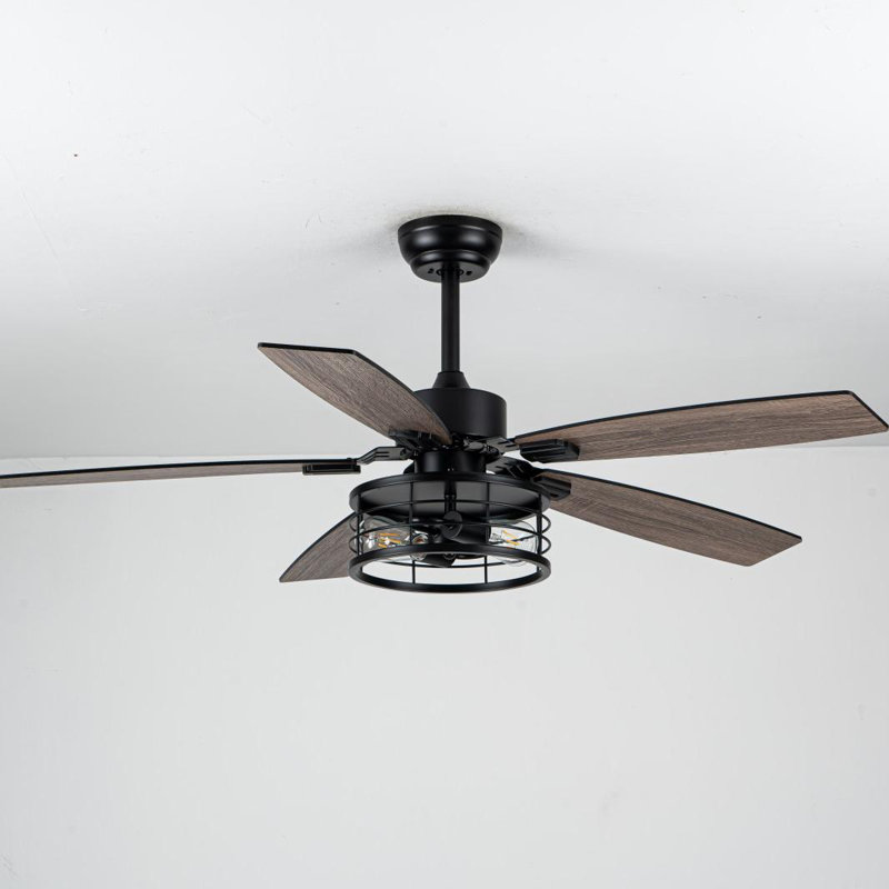 Ventilateur de plafond 52 pouces avec lumières et télécommande Farmhouse