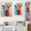 Popart, girafe, art mural-592872478-592872475