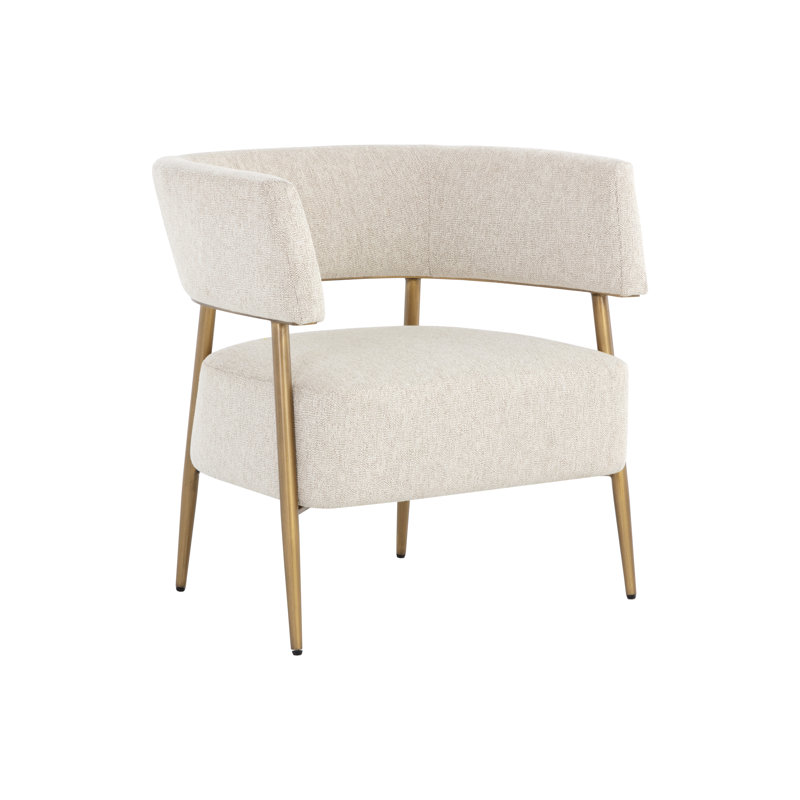 Kashvi LOUNGE CHAIR - DANNY - Taupe, Brown Polyester