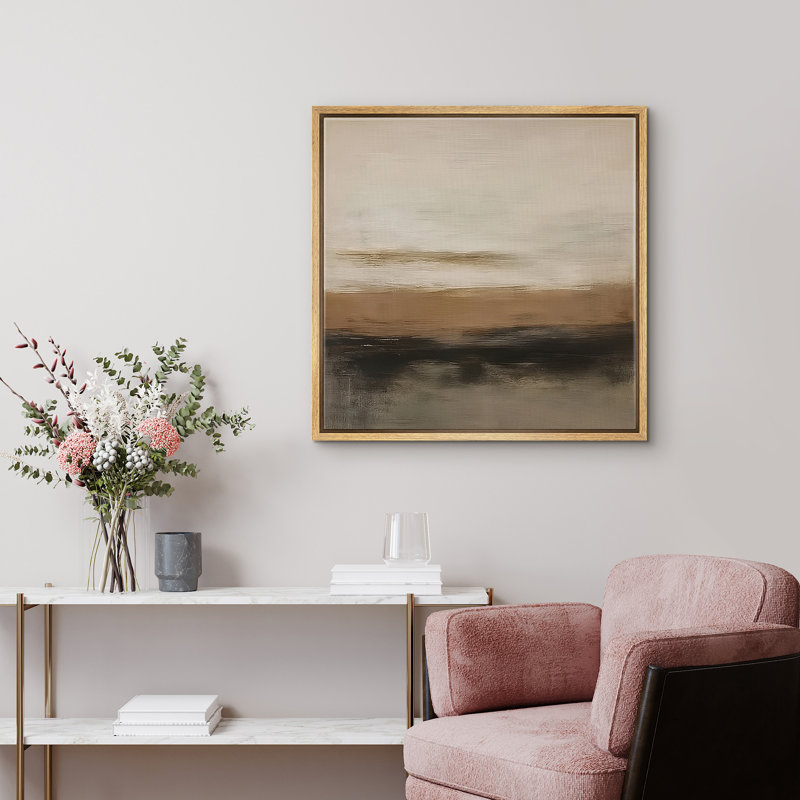 Reproduction d'art encadrée sur toile pour décor moderne neutre, Naturel, H 24 po x l 24 po