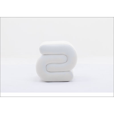 017s-S-shape Velvet Fabric Ottoman Makeup Stool Footstool