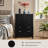 Fluted 5 Drawer Dresser, 48" Tall Wood Chest of Drawers, Curved Edge Modern Storage Cabinet for Bedroom, Living Room, Entryway, Black-296407877