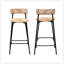 Ensemble de 2 tabourets de bar ronds en papier