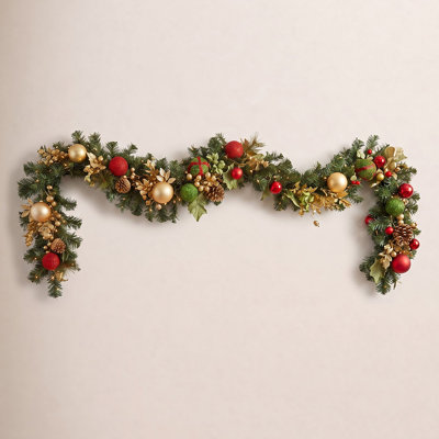 72" Pre-Lit Berry Christmas Garland