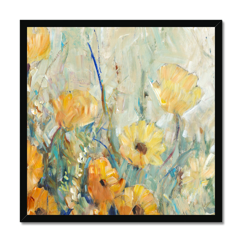 Floral Expression I by Timothy O' Toole - Painting, Black Framed Paper Print, 55cm H x 55cm W