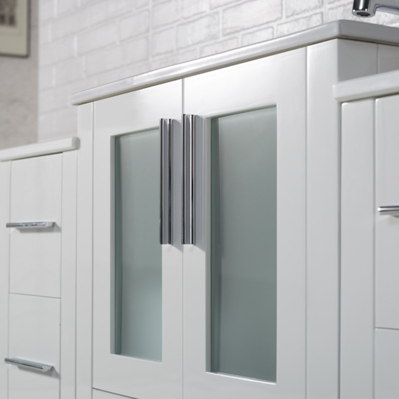 Meuble-lavabo simple 48 po avec lavabo, Blanc