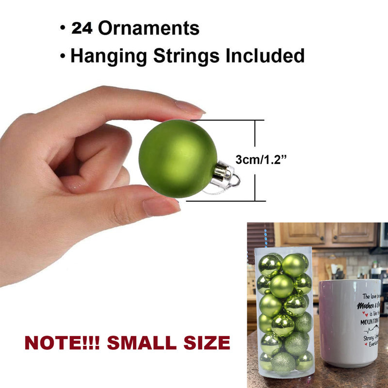 Ornement de Noël en forme de boule, Vert olive