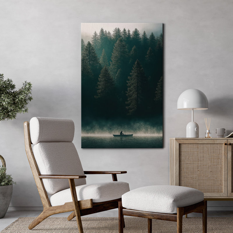 Reproduction d'art sur toile, impression de forêt pour la décoration de salon, H 24 po x l 16 po, Sans cadre, Wrapped Canvas