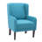 Lyric Quilted Wingback Chair With Solid Wood Legs -70169736