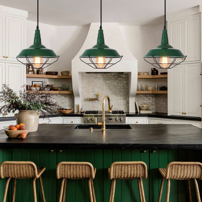 Luminaire suspendu de style campagnard à 3 lumières 10,5 pouces pour la cuisine et la salle à manger 