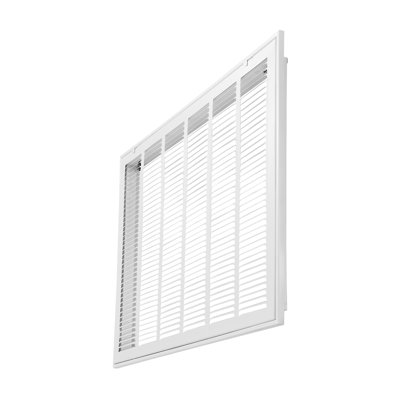 Grille de filtre de retour d'air en acier revêtu de poudre blanche pour ouverture de conduit de 30 x 20 pouces – Porte frontale amovible pour filtres de 1 pouce (filtre non inclus)