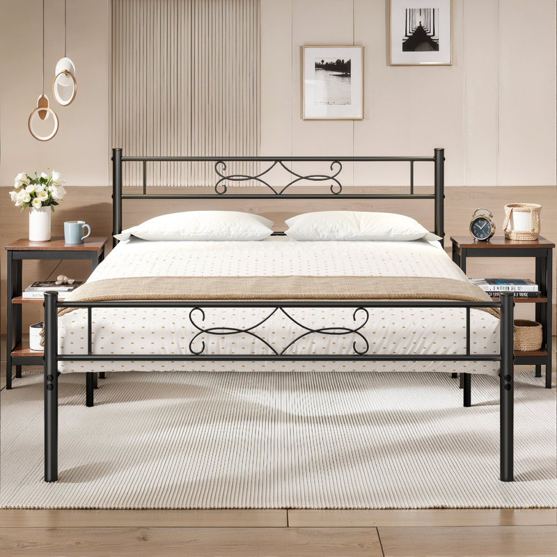 Ensemble de chambre à coucher 3 pièces Alsa, Marron, Double