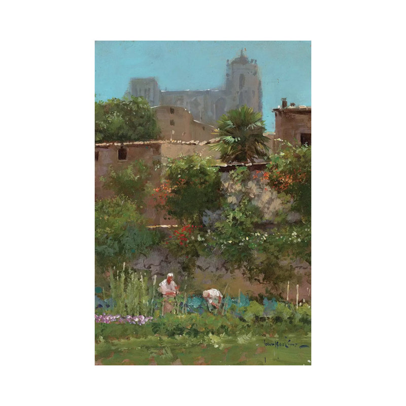 Monastery Gardens by John Haskins - Wrapped Canvas Painting, 66.04 cm H x 45.72 cm W