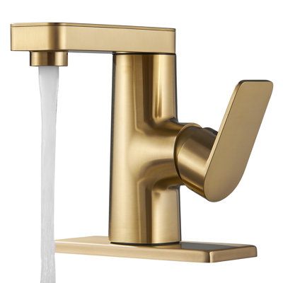 Single Hole Bathroom Faucet with Drain Assembly