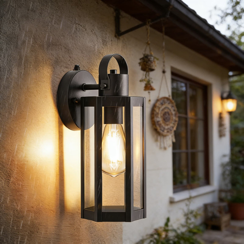 Dusk To Dawn Outdoor Wall Sconce Light Fixture, Waterproof Anti-Rust Exterior Lantern With Auto Sensor For Porch, Garage, Front Door, And Entryway
