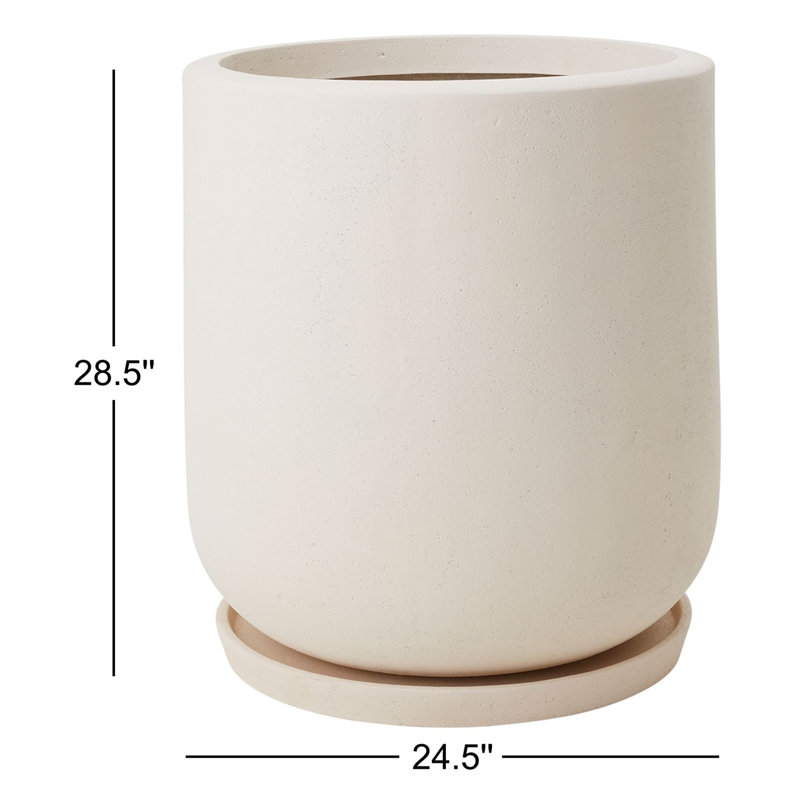 Pot à fleurs Cailie, H 28,5 po x l 24,5 po x P 24,5 po
