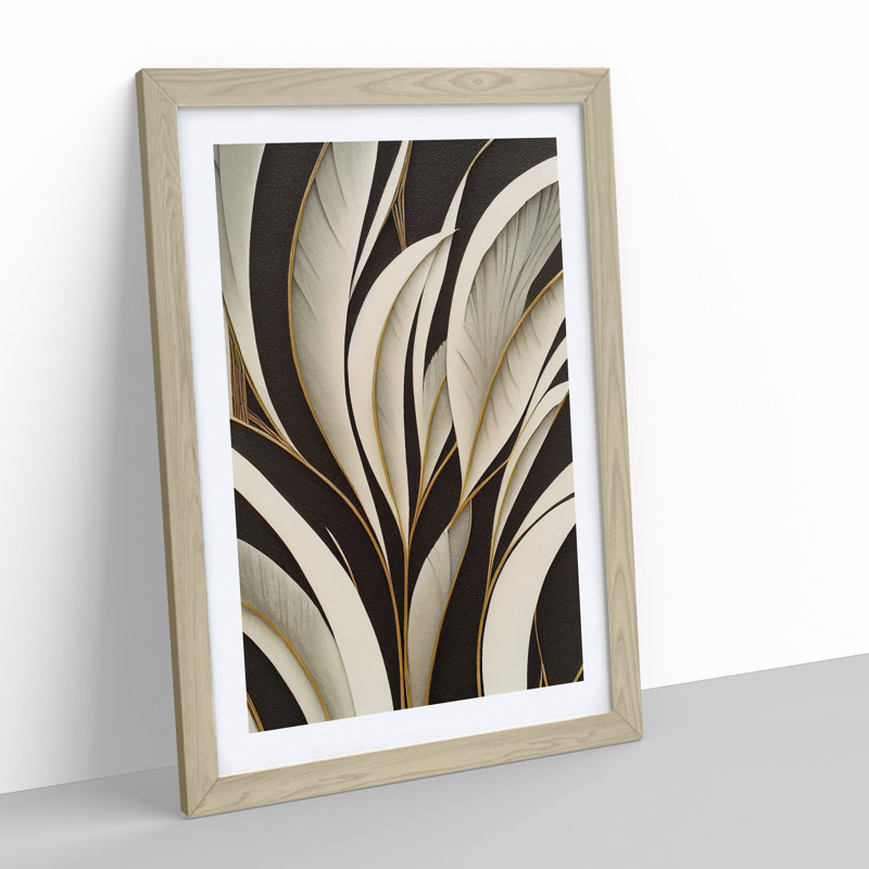 Antique Feathers - Framed Print, 64cm H x 46cm W x 2cm D, Oak Framed