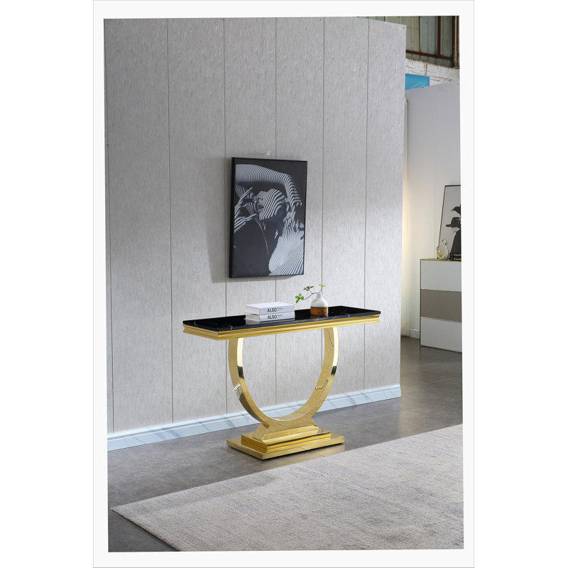 Kenedie Console Table, Black