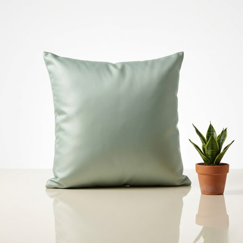 Gold Cushion Cover, Duck Egg